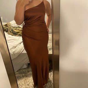 Revelry Jade Satin Cinnamon Rose Regular